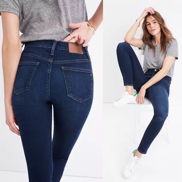 Madewell 10" High-Rise Skinny Jeans in Hayes Wash F4684 - Picture 1 of 13
